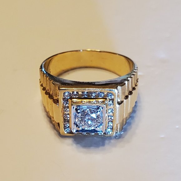 Beautiful  18K  yellow  gold  men’s diamond  ring - Picture 5 of 8